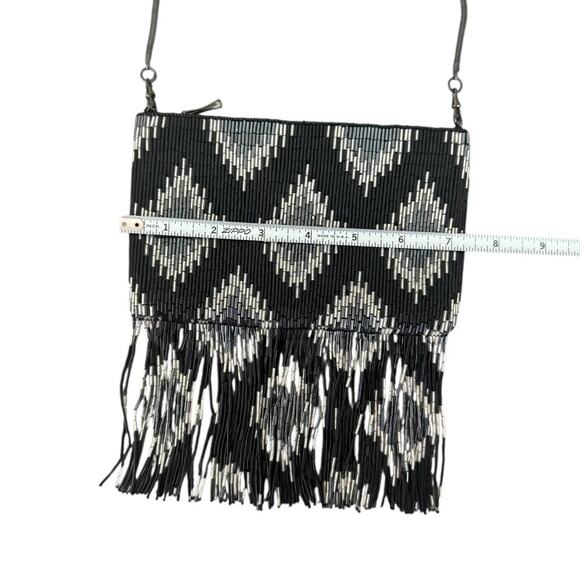 INGE CHRISTOPHER BEADED IKAT FRINGED CROSSBODY - Picture 4 of 8